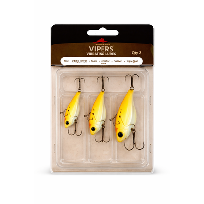 KAMIKAZE Metal Blades - Vibrating Lures 3 PkK (HS Mango) - South East Clearance Centre