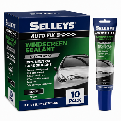 Selleys Auto Fix Windscreen Sealant 100mL – 100% Neutral Cure Silicone | Box of 10