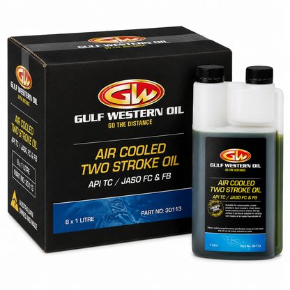 Gulf Western 30183 Air Cooled 2T Two Stroke Oil 1L (Box of 8x 1 Litre Bottles)