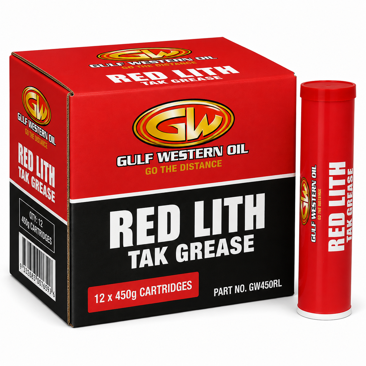 Gulf Western 40450 450g Red Lith Tak Grease (B