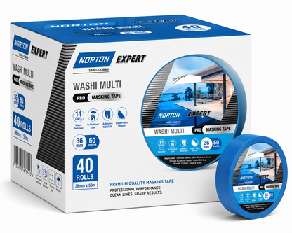 Norton Expert Masking Tape Washi Multi 36mm x 50m (Box of 40)