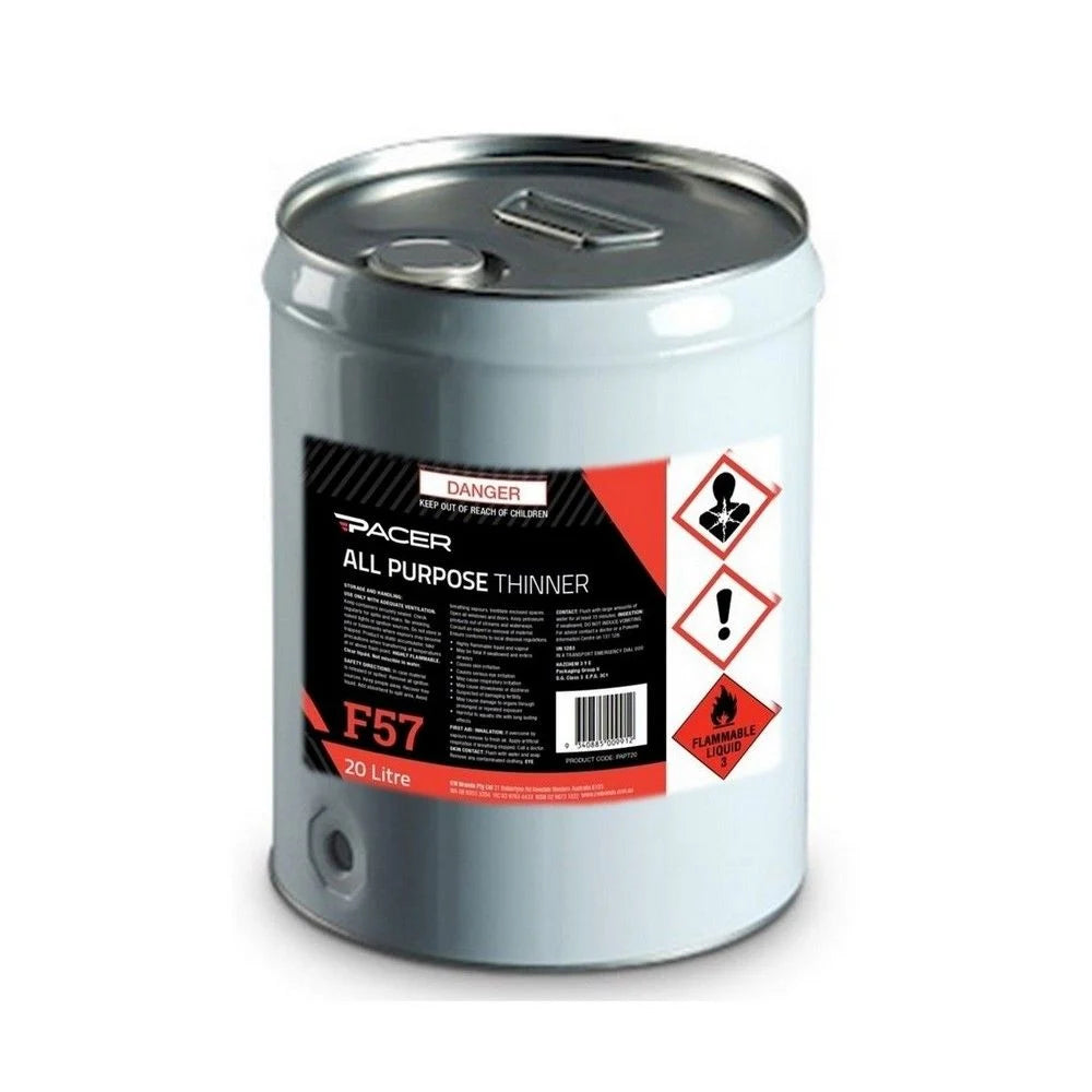 PACER F57 ALL PURPOSE THINNERS 20L (PICKUP INSTORE) - South East Clearance Centre