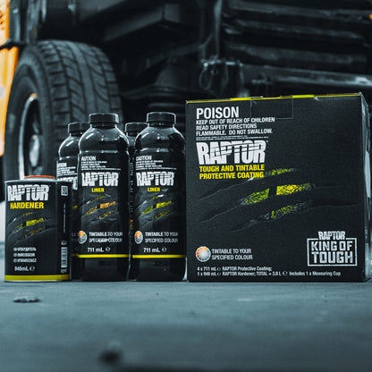 Raptor Liner Protective Coating Kit Kit 3.8L with Spray Gun - RLT/S4G (TINTABLE) - South East Clearance Centre