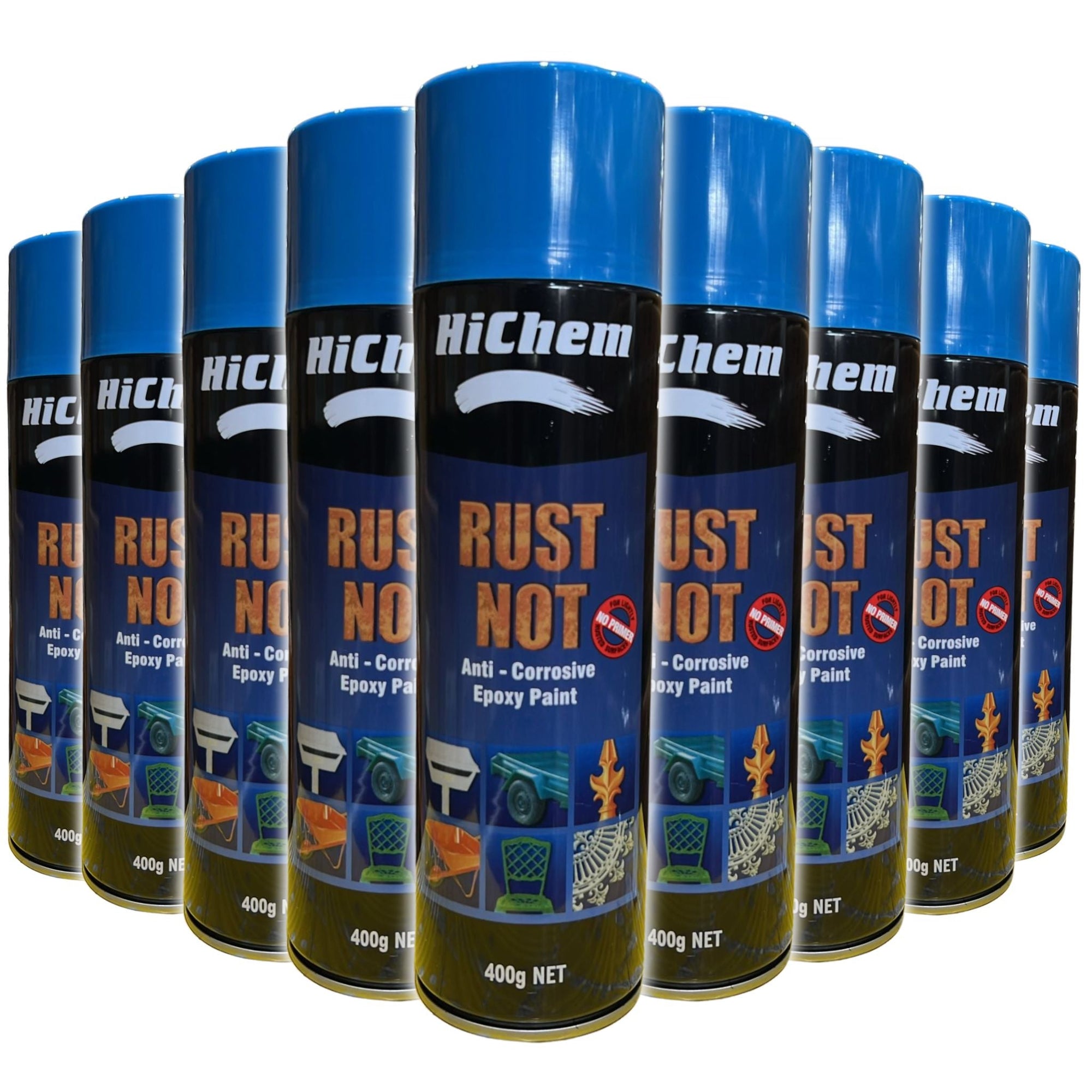 Rust Not RNB24400 Harbour Blue B24 Epoxy Paint 400g - by HiChem (12 Cans) - South East Clearance Centre