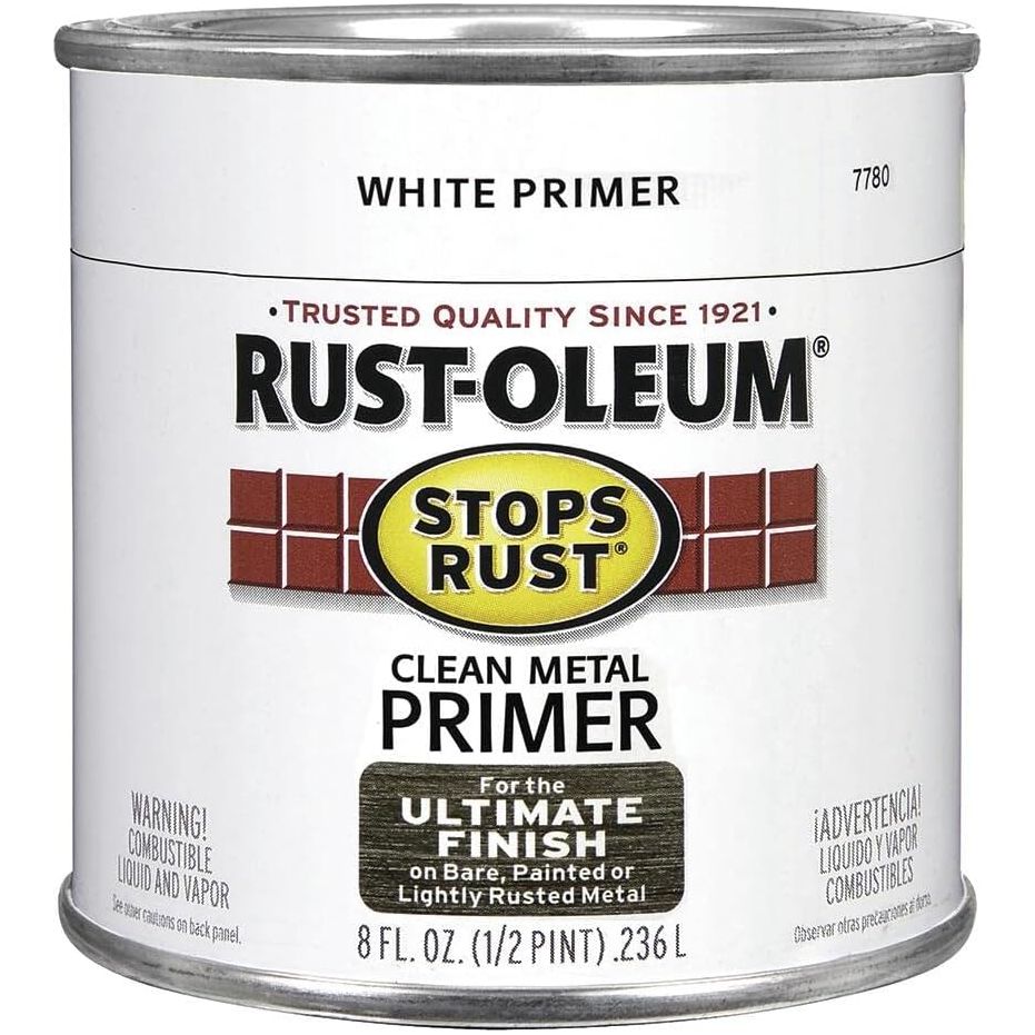 Rust-Oleum 7780730 Stops Rust 236ml | FLAT WHITE Clean Metal Primer - South East Clearance Centre