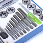 40 Piece Metric & NPT Tap and Die Set – Carbon Steel Thread Cutting Kit with Metal Carry Case