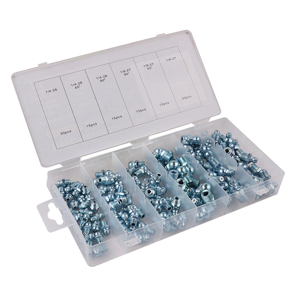110 piece Imperial Hydraulic Grease Nipple Imperial Mechanical Lubricant Fitting Assortment Kit - South East Clearance Centre