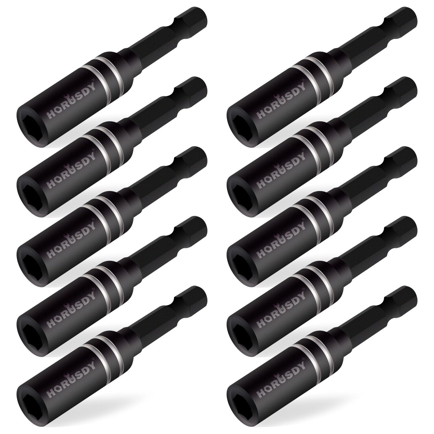 10 Piece Magnetic Screwdriver Extension Drill Bit Holder | Quick Release 1/4 Hex Shank - South East Clearance Centre