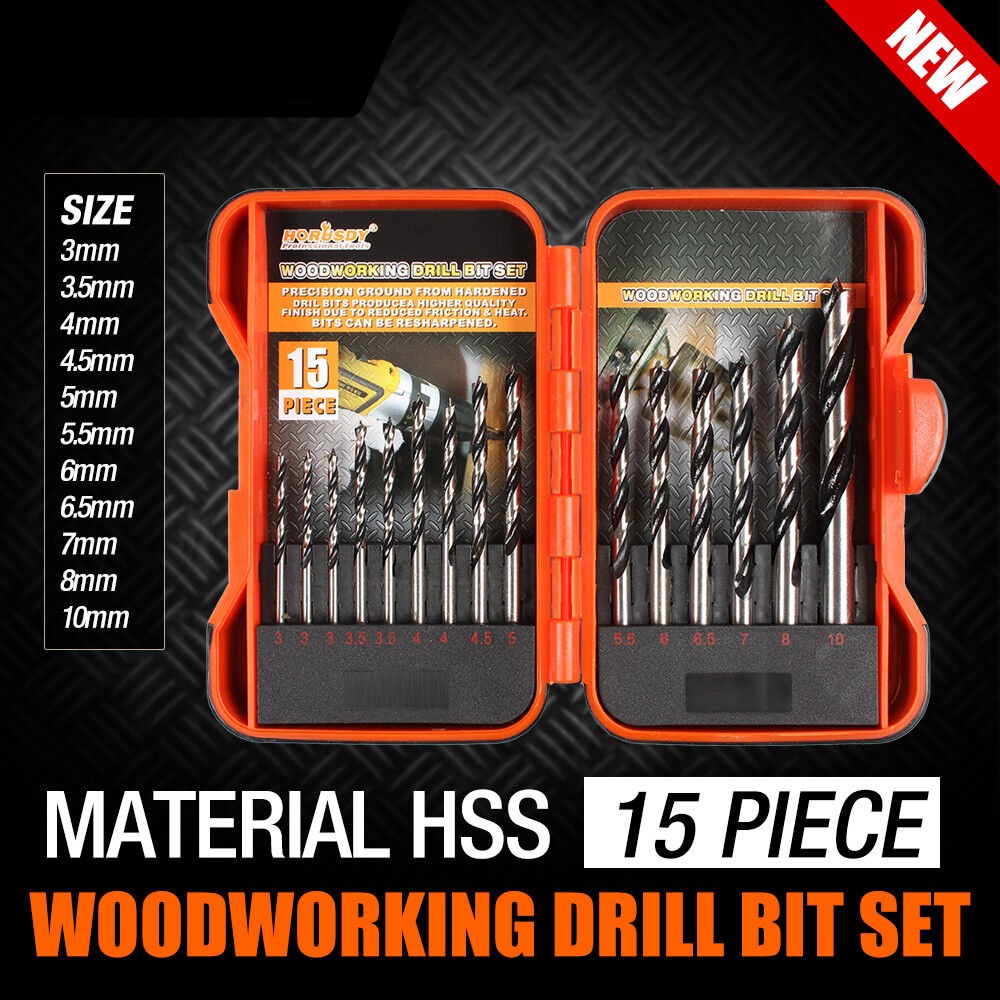HSS Combination Drill Bit Set 45 Pieces Wood Metal & Concrete Drilling With Case - South East Clearance Centre