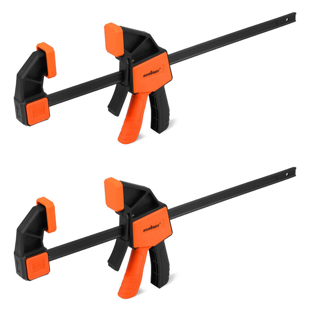 2 Piece - 12inch Wood Clamps Quick Clamps F Clamp 150Lbs Load Limit - South East Clearance Centre