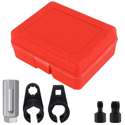 5pc Oxygen Sensor & Thread Chaser Set Socket Vacuum Switch Remover/Installer Kit