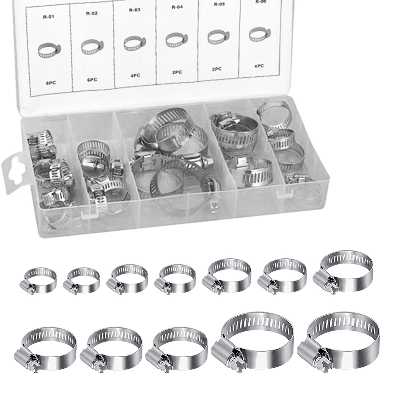 26 Piece Hose Clamp Assortment Kit - South East Clearance Centre