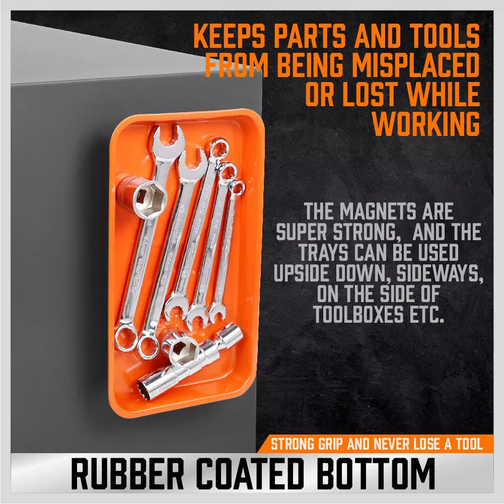 3 Piece Magnetic Tool Parts Tray Organiser Set - South East Clearance Centre