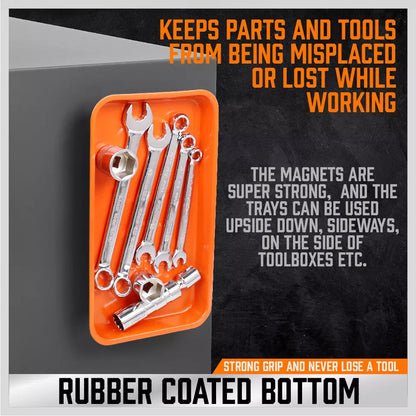 3 Piece Magnetic Tool Parts Tray Organiser Set - South East Clearance Centre