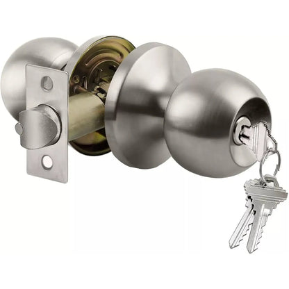 Privacy/Entrance Door lock set Round Door Handle Set - South East Clearance Centre