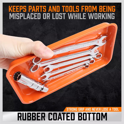 3 Piece Magnetic Tool Parts Tray Organiser Set - South East Clearance Centre