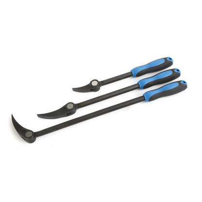 3pc Indexable Pry Bar Set 8", 12", 16" – HSS Steel, 11 Position Adjustable Heads - South East Clearance Centre
