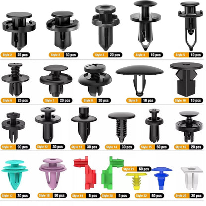680 Piece Car Retainer Clip & Fasteners Kit 23 Sizes Automotive Push Assortment Kit - South East Clearance Centre