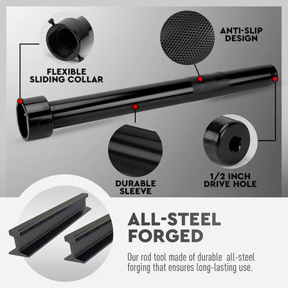Inner Tie Rod Removal Tool Kit 1/2 Inch Drive Tube Inner Tie Rods Vehicle - South East Clearance Centre