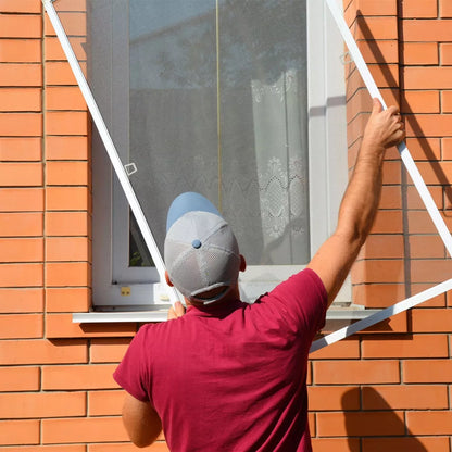 Cyclone Pro-Fly Frame Fly Screen DIY Kit 900x900mm in White 30123238 - South East Clearance Centre