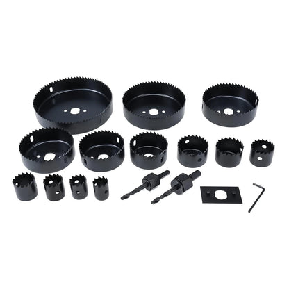 16-Piece Holesaw Set – 19mm to 127mm (Wood & Thin Sheet Metal)