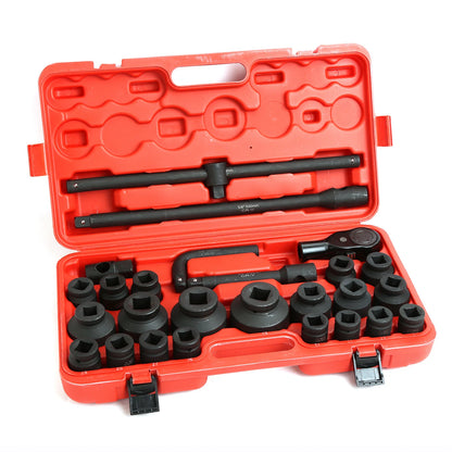 27pc 3/4" & 1" Drive Drive Impact Socket Sets Shallow Socket Assortment Metric 21mm to 65mm