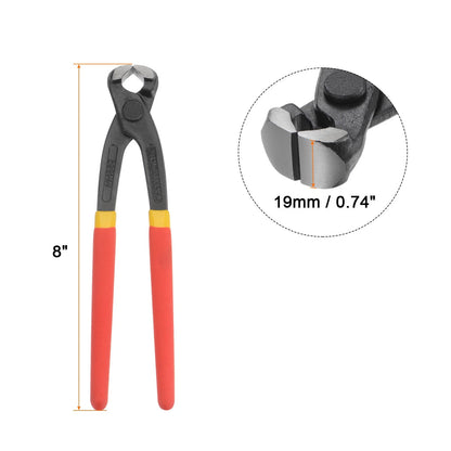 End Cutting Pliers 8" – Heavy-Duty Concreters’ Nail Nippers with Red Handle - South East Clearance Centre