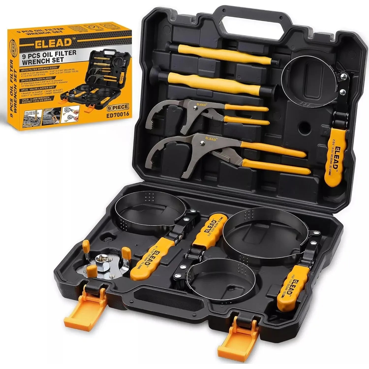 9 Piece Oil Filter Wrench Set 2-3/4" - 5-1/4" - South East Clearance Centre