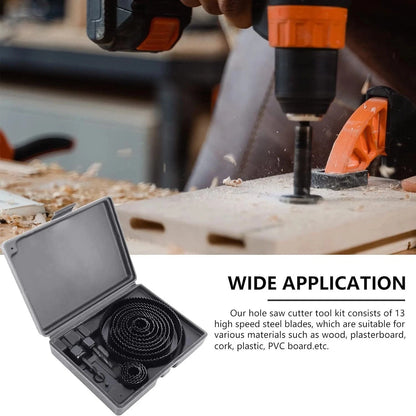 16-Piece Holesaw Set – 19mm to 127mm (Wood & Thin Sheet Metal)