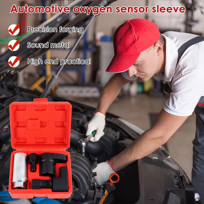 5pc Oxygen Sensor & Thread Chaser Set Socket Vacuum Switch Remover/Installer Kit