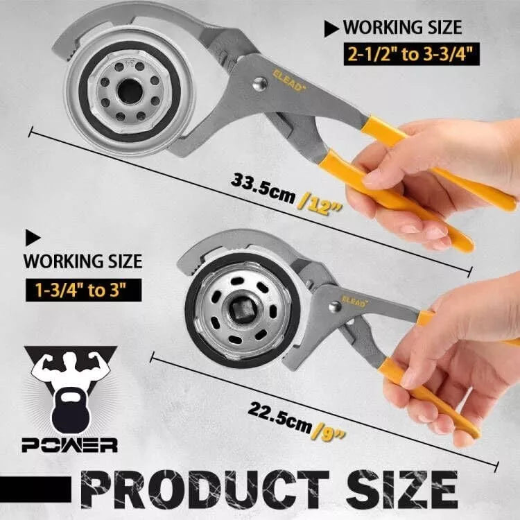 9 Piece Oil Filter Wrench Set 2-3/4" - 5-1/4" - South East Clearance Centre