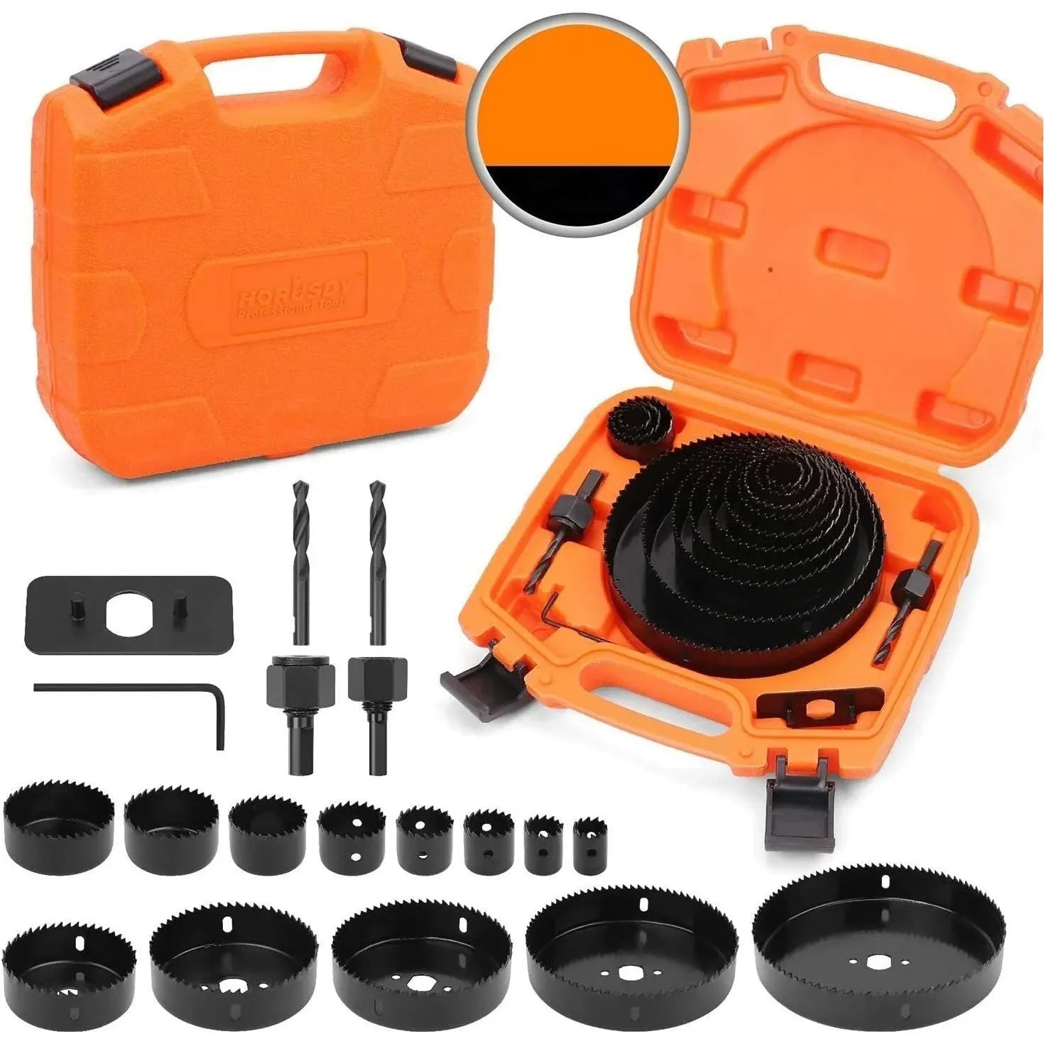 17 Piece Hole Saw Set |19-152mm | Drilling | Cutting For Soft Wood PVC Board - South East Clearance Centre