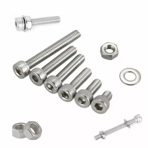 1080 Piece Hex Socket Head Screw Flat Washer and Nut Assortment Kit - South East Clearance Centre