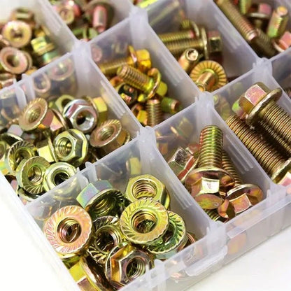 240-Piece 8.8 Grade Hexagon Flange Bolt & Nut Assortment Kit (M5–M8) - South East Clearance Centre