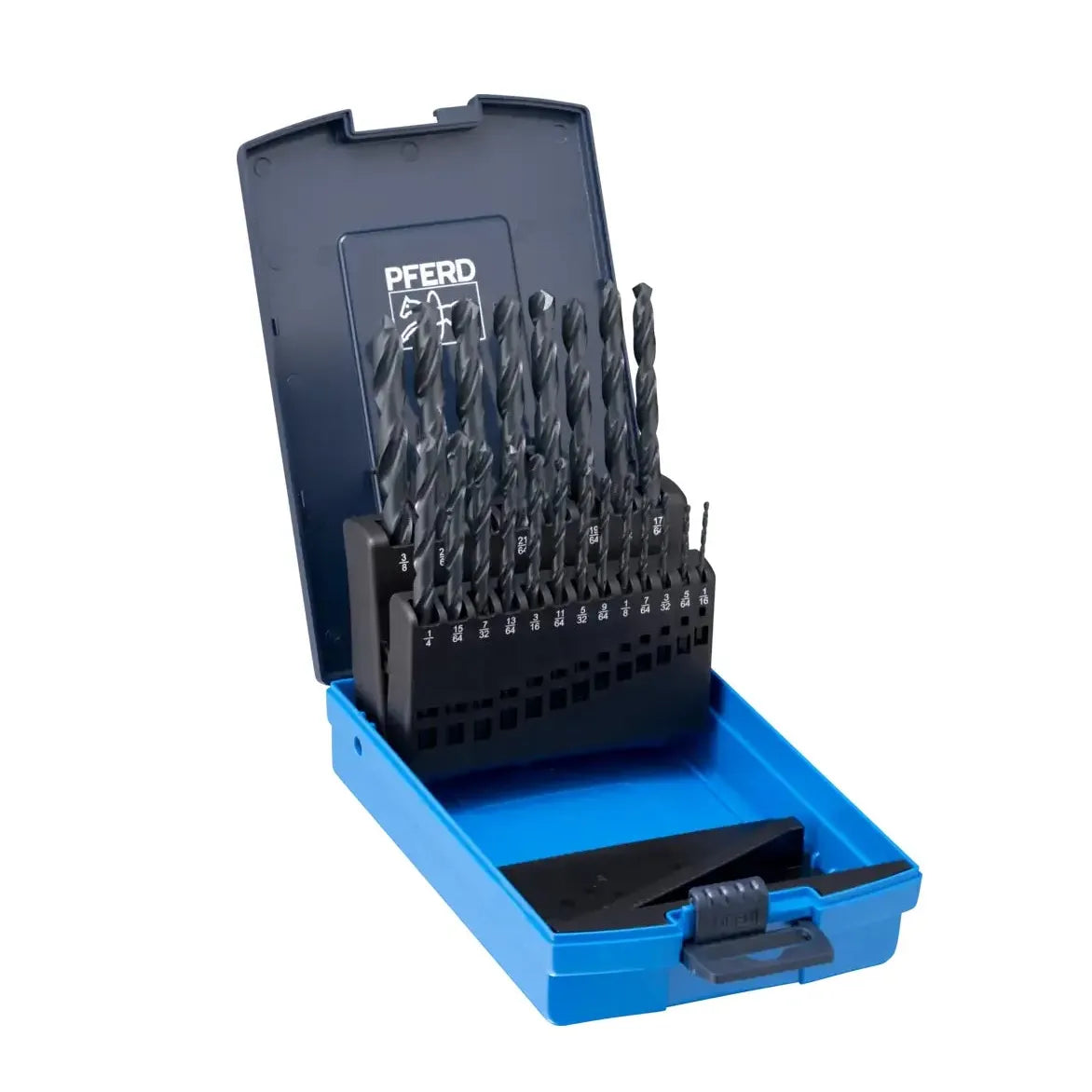 PFERD HSS-G Drill Bit Set – 21 Piece Imperial Sizes 1/16" – 3/8"