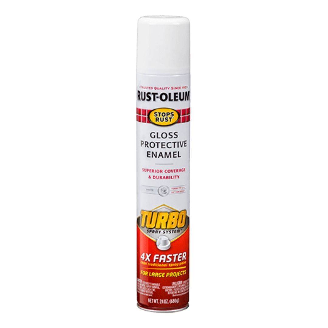 Rust-Oleum Gloss White Protective Enamel Paint - 0.5 Pint Oil-Based, Stops Rust (7792-730)