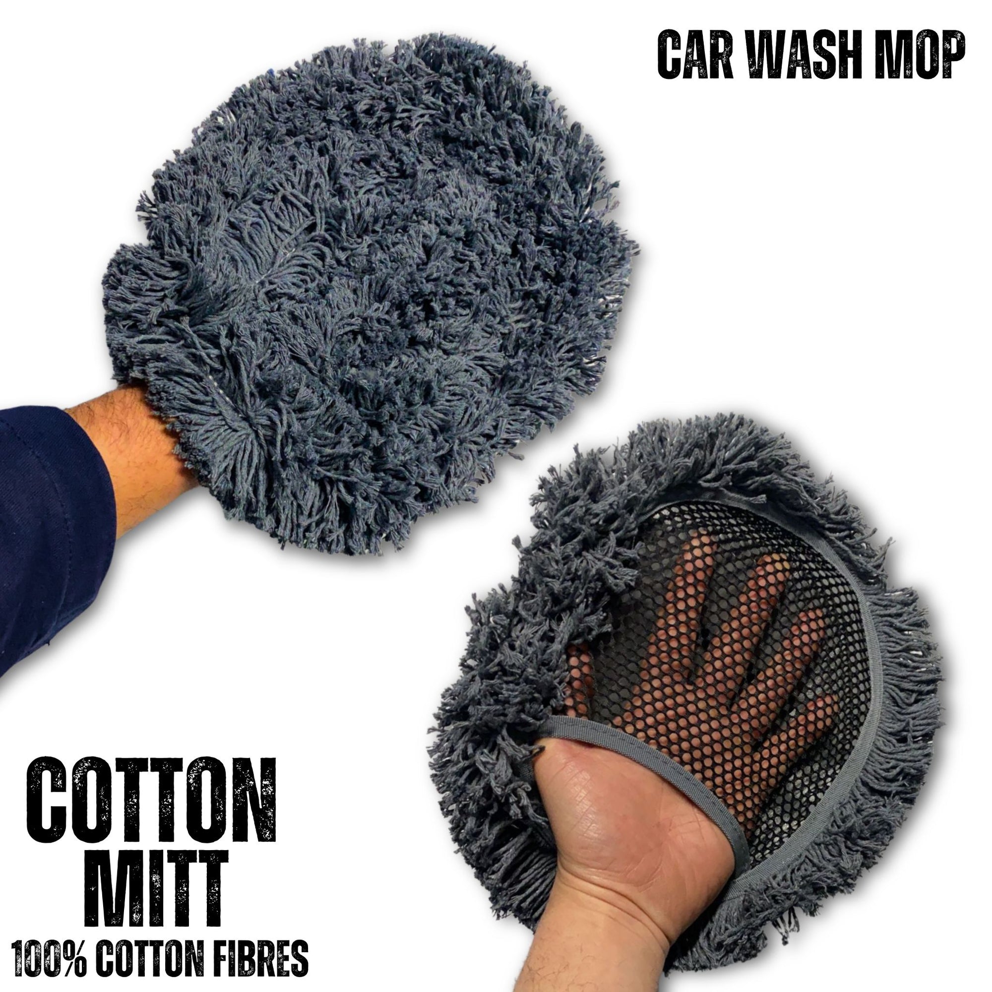 CarSmart Cotton Mitt Car Wash Mop | 30cmx26cm - South East Clearance Centre