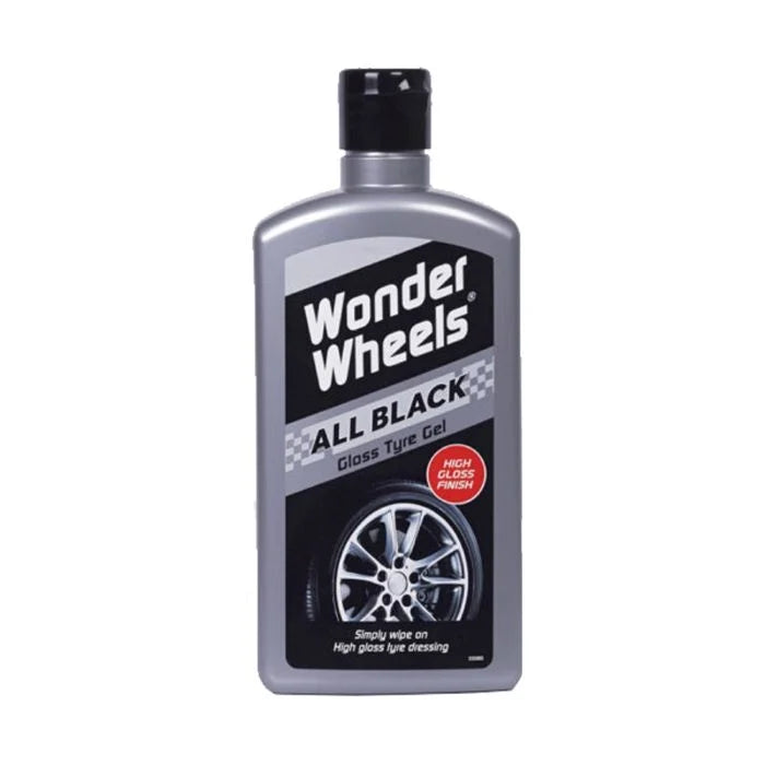 Wonder Wheels Black Gloss Tyre Gel 500mL WTG500 - South East Clearance Centre