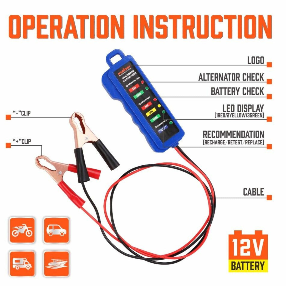 12V Alternator & Battery Tester South East Clearance Centre
