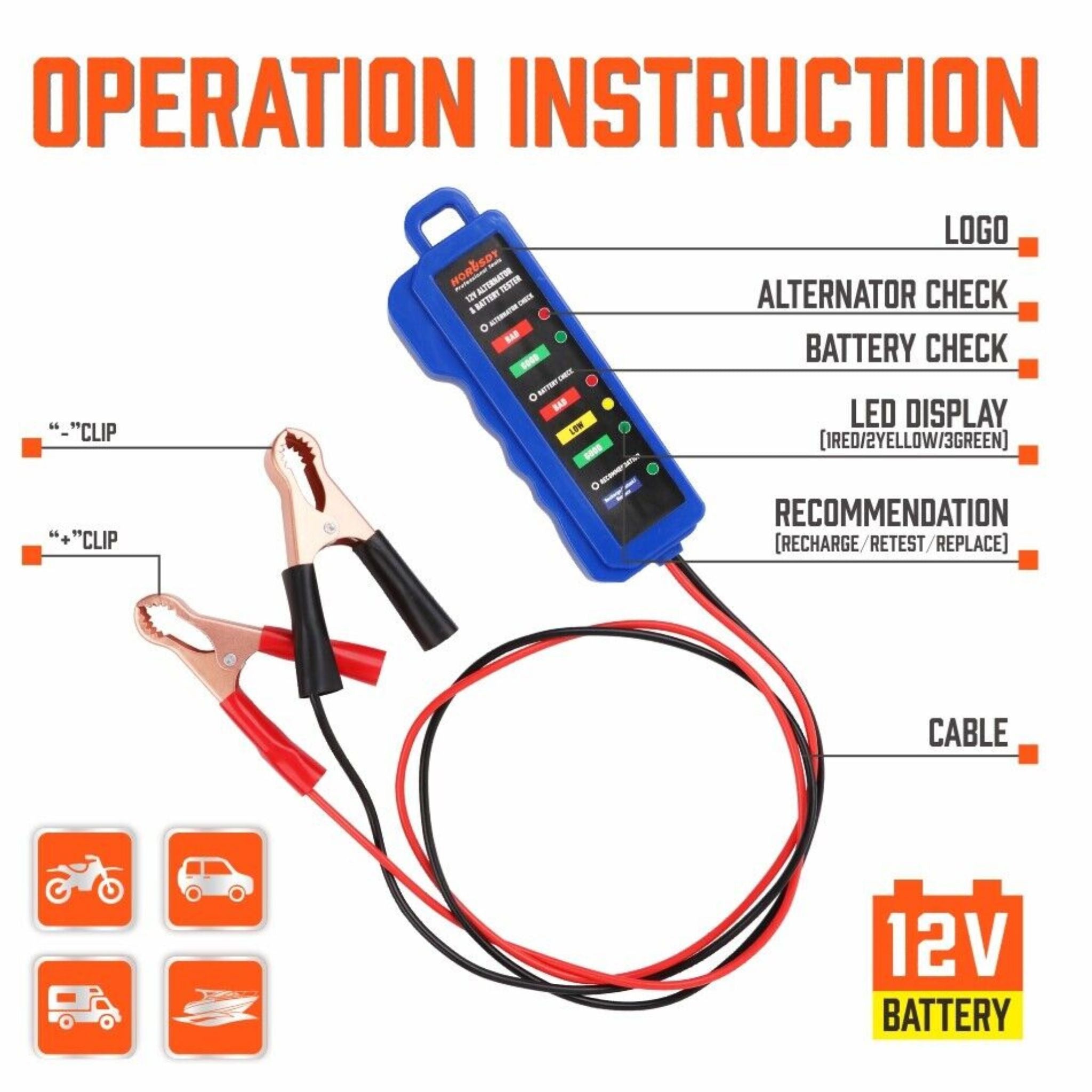 12V Alternator & Battery Tester South East Clearance Centre