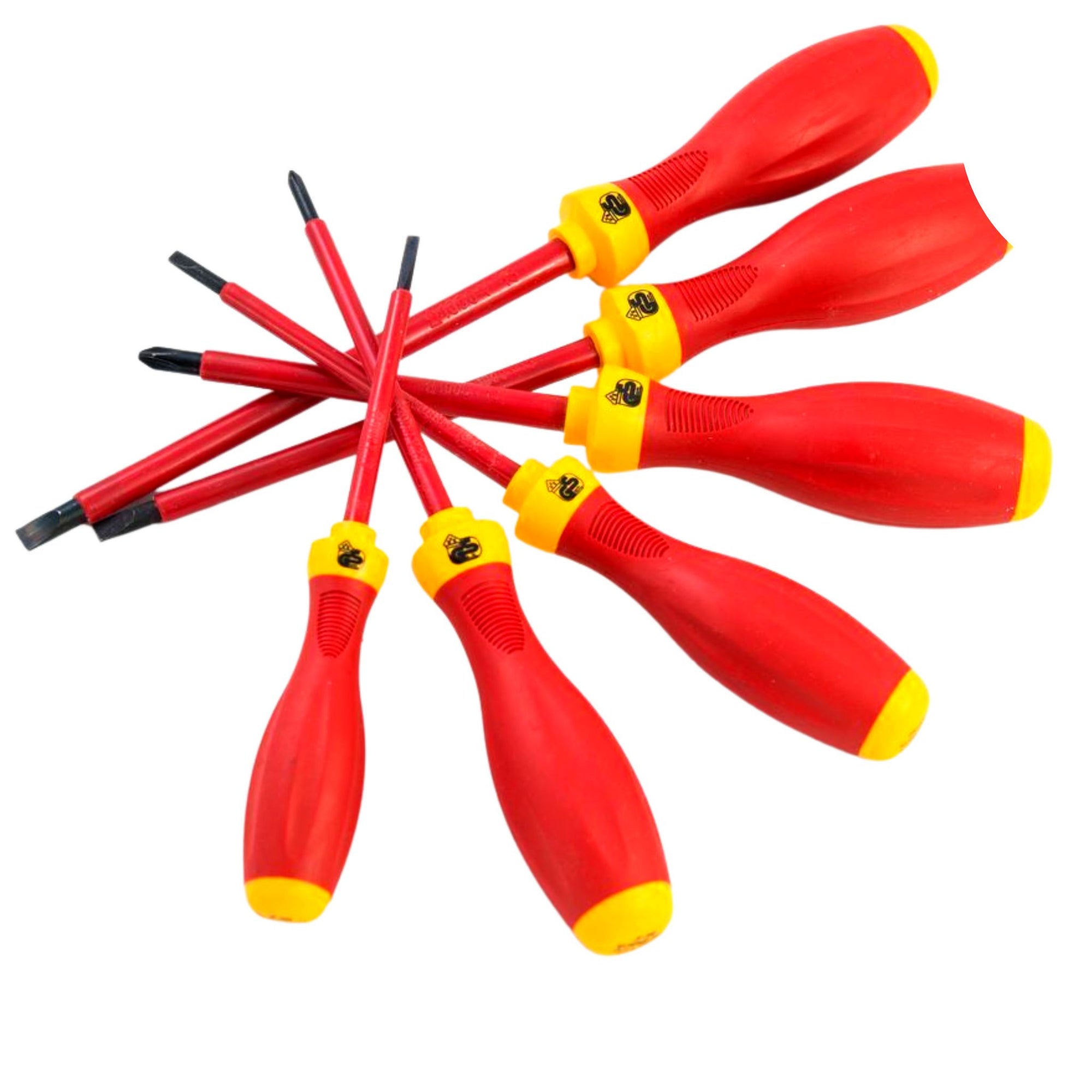 6 piece VDE ELECTRICIANS SCREWDRIVER SET | 1000V AC |  Electrical Insulated - South East Clearance Centre
