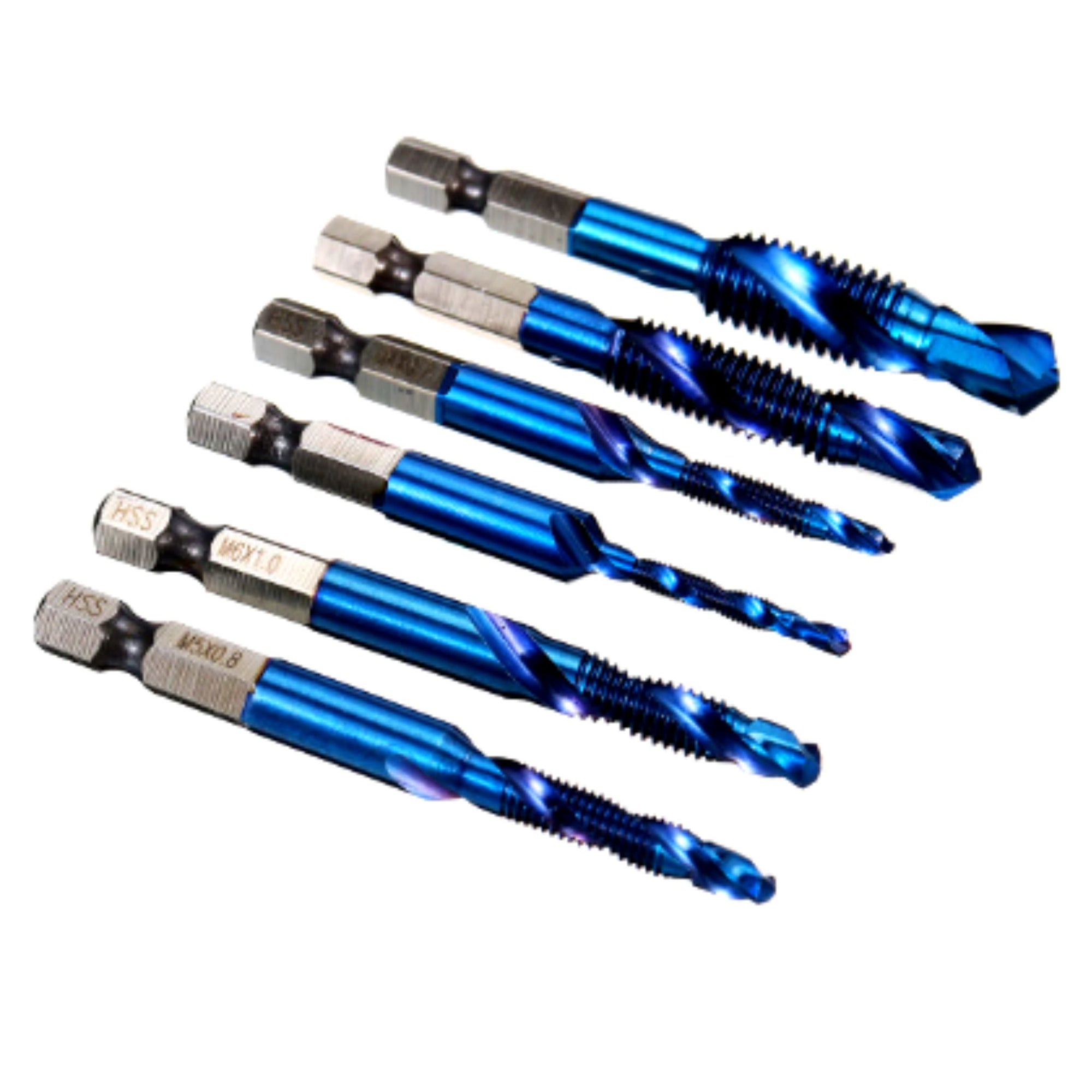 1/4" Screw Thread Drill Bill Set | Nano Blue Coating | M3 - M10 | 6 Piece Set - South East Clearance Centre