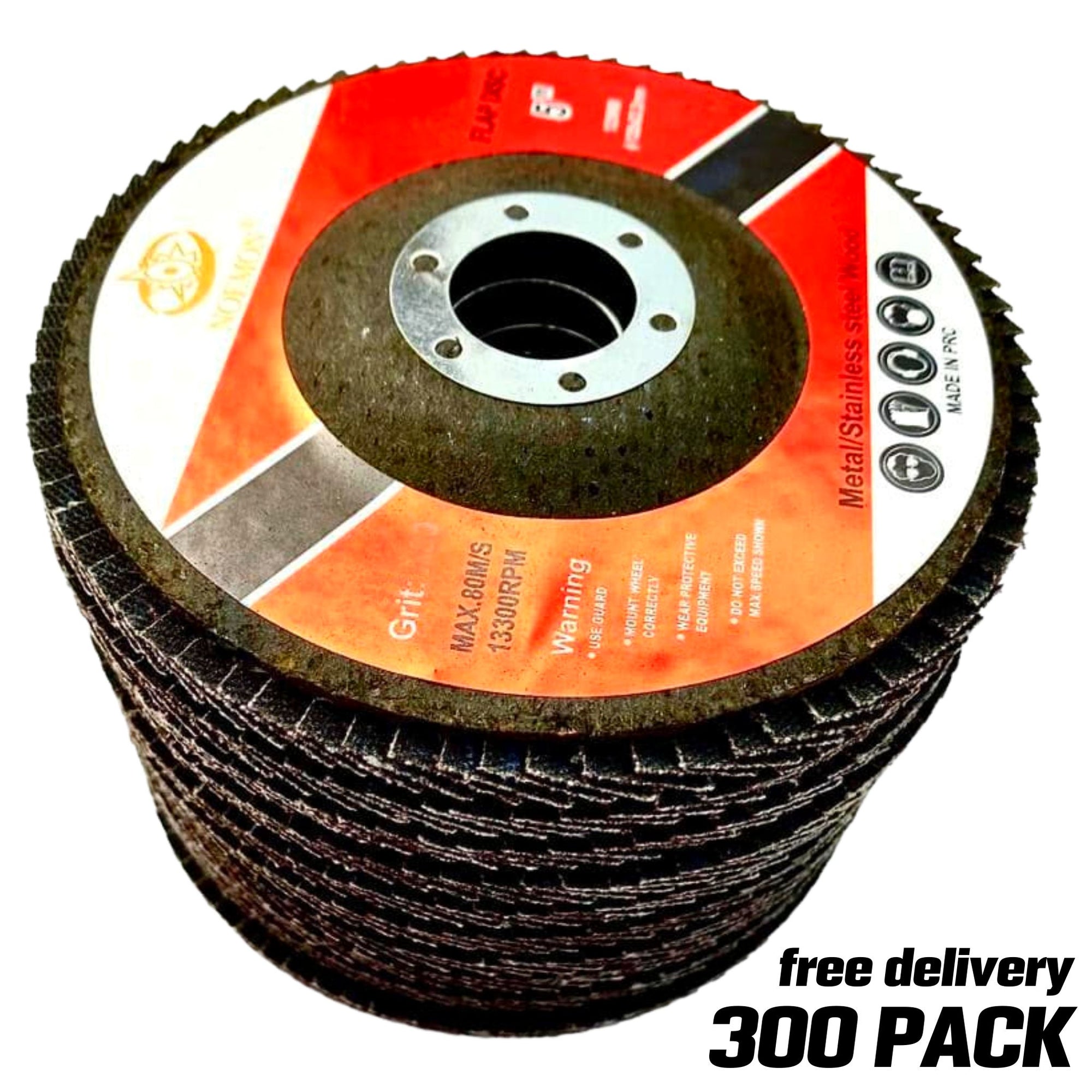 300 PACK - 125mm (5”) Flap Disc 60 Grit - South East Clearance Centre