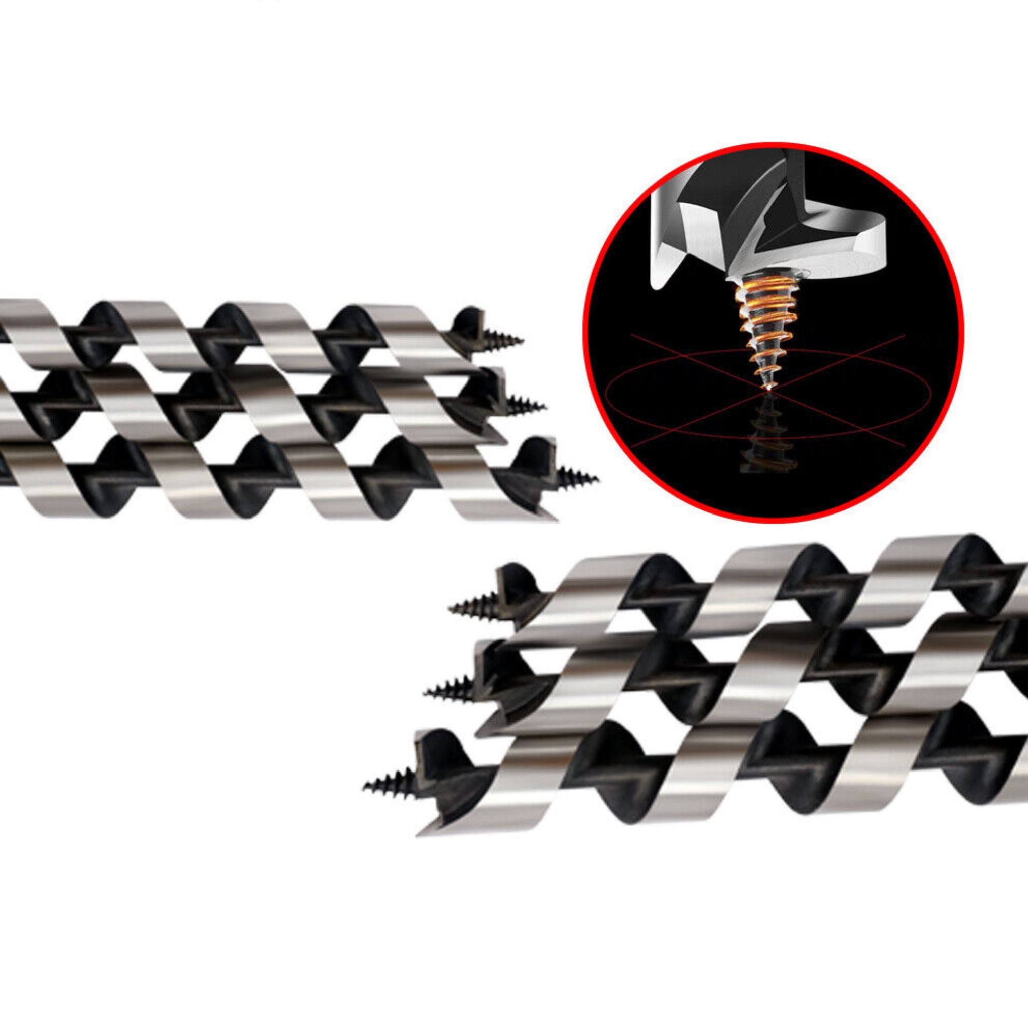Auger Wood Drill Bit Set | 6 Piece Set | 10-20mm | 460mm - South East Clearance Centre