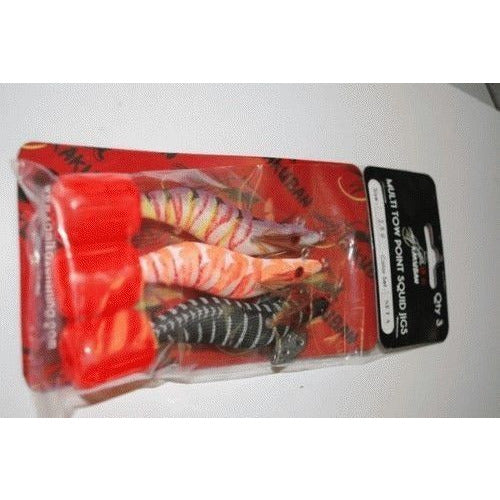 QTY 6 Kamikaze - Multi Tow Point Squid Jigs -( 2x 3 Pack #3.5 A ) - South East Clearance Centre