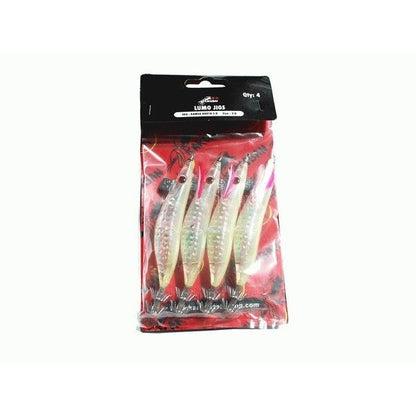 Kamikaze - 4 x LENS SQUID JIG LUMINOUS 3.0# - South East Clearance Centre