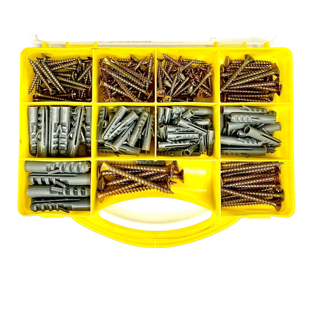 206 PCs chipboard screw and anchor assortment kit - South East Clearance Centre