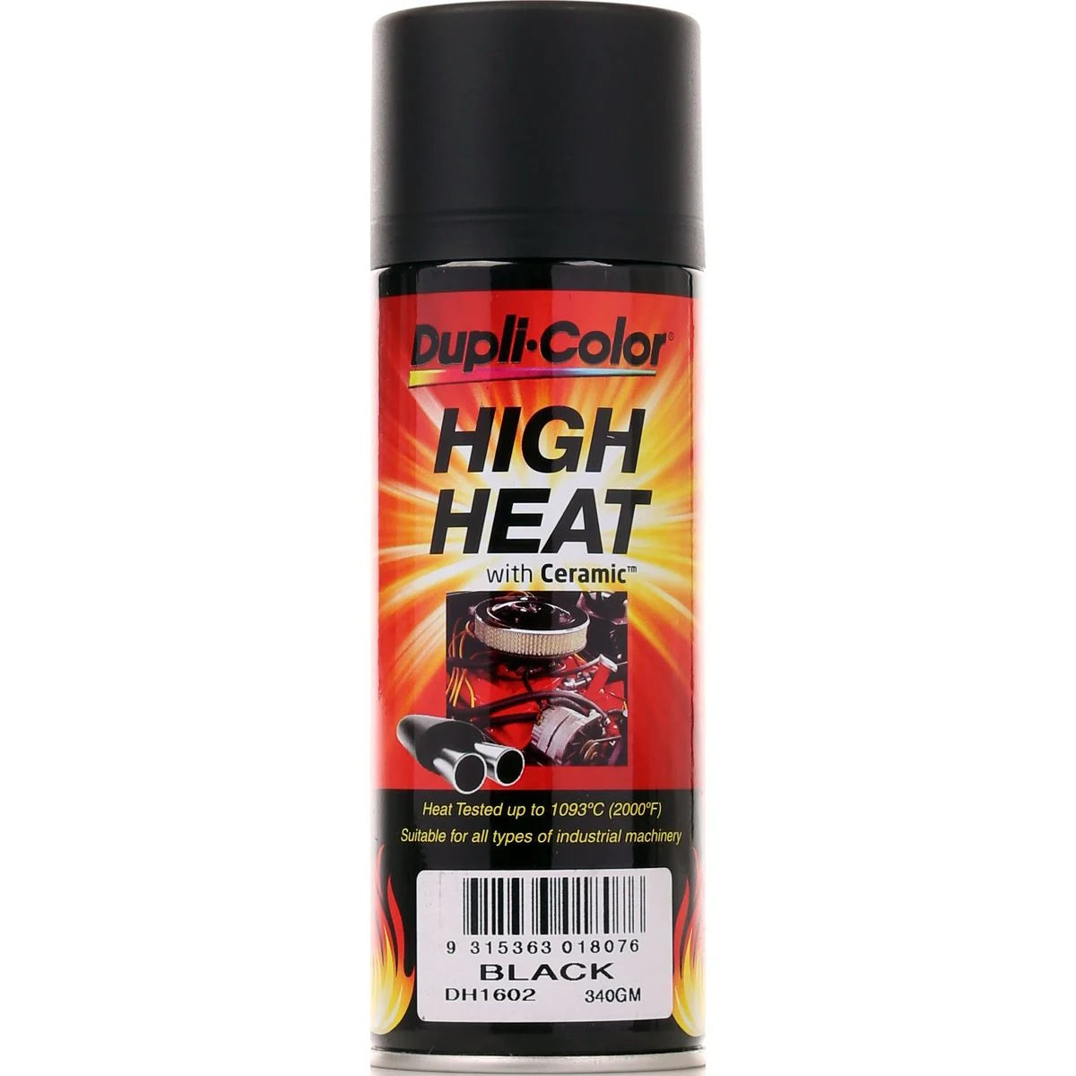 Dupli-Color High Heat Ceramic Paint Black 340g - DH1602 - South East Clearance Centre