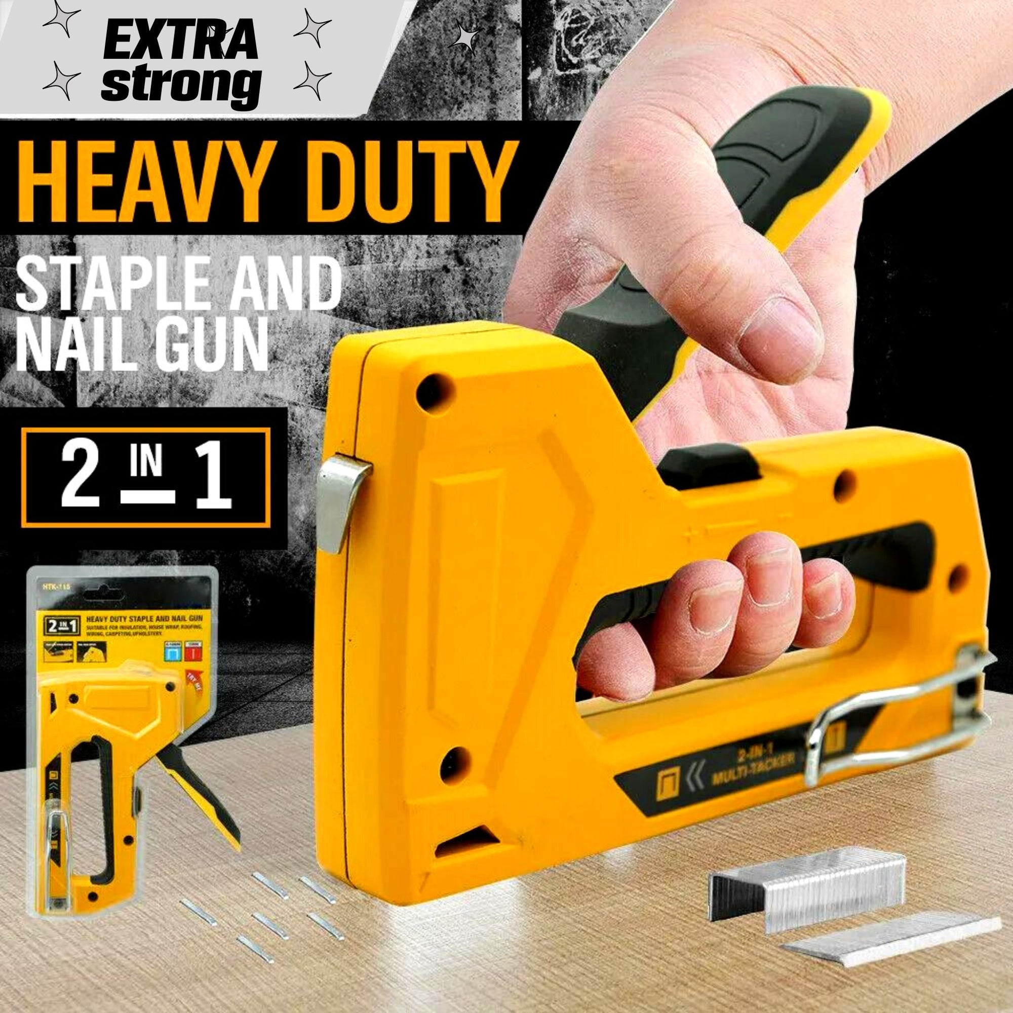 2in1 Heavy Duty Staple & Brad Nail Gun - South East Clearance Centre