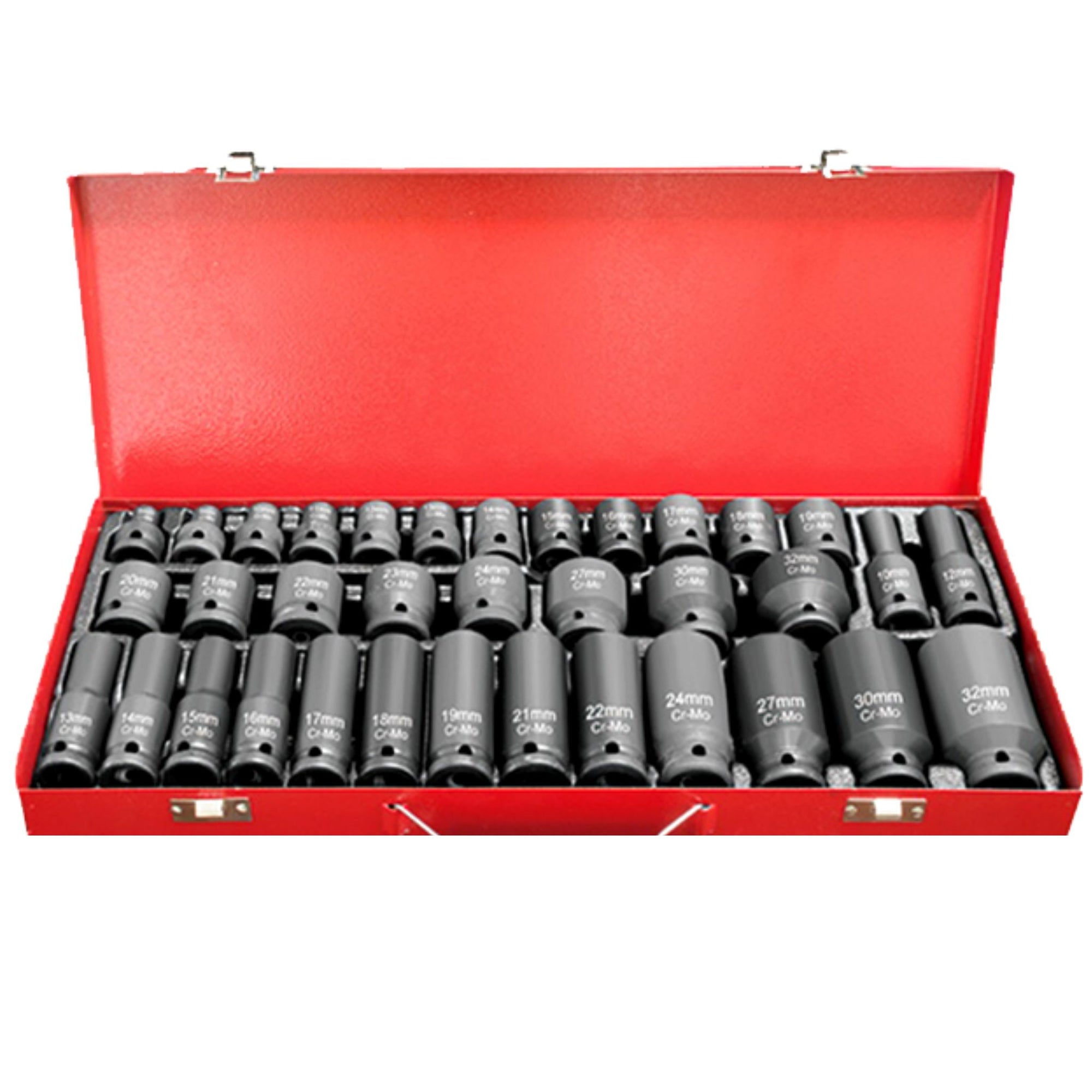 35 Piece 1/2"Drive Deep Air Impact Socket 8-32MM - South East Clearance Centre